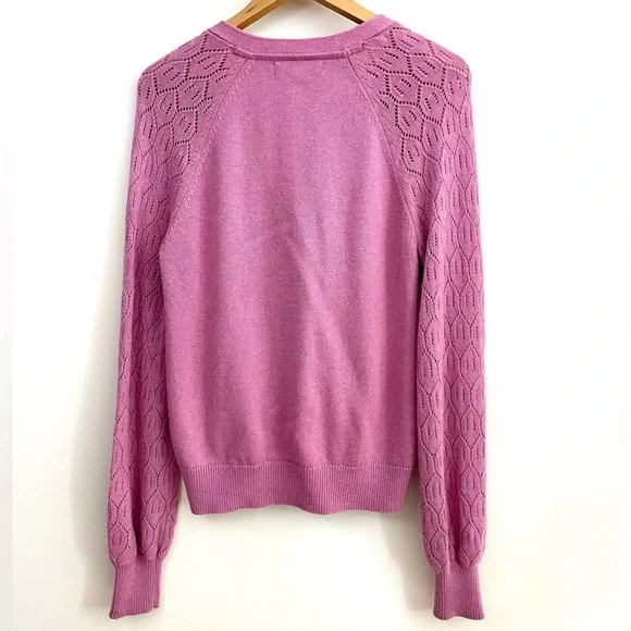 Boden Pointelle Sleeve Cardigan, Wool, Cotton & Cashmere blend - Picture 8 of 16